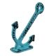 Turquoise Anchor Distressed Iron Hooks